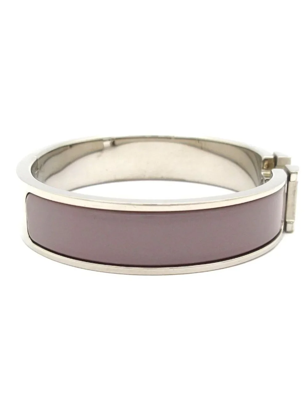 Hermes Bangle Click Silver Gray Bracelet